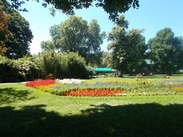 There is lots of green space at the Wilhelma